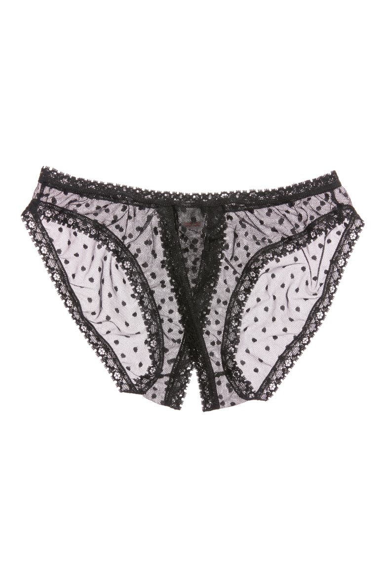 'Cou Cou Lola' Open Gusset Briefs, Alternate, color, BLACK