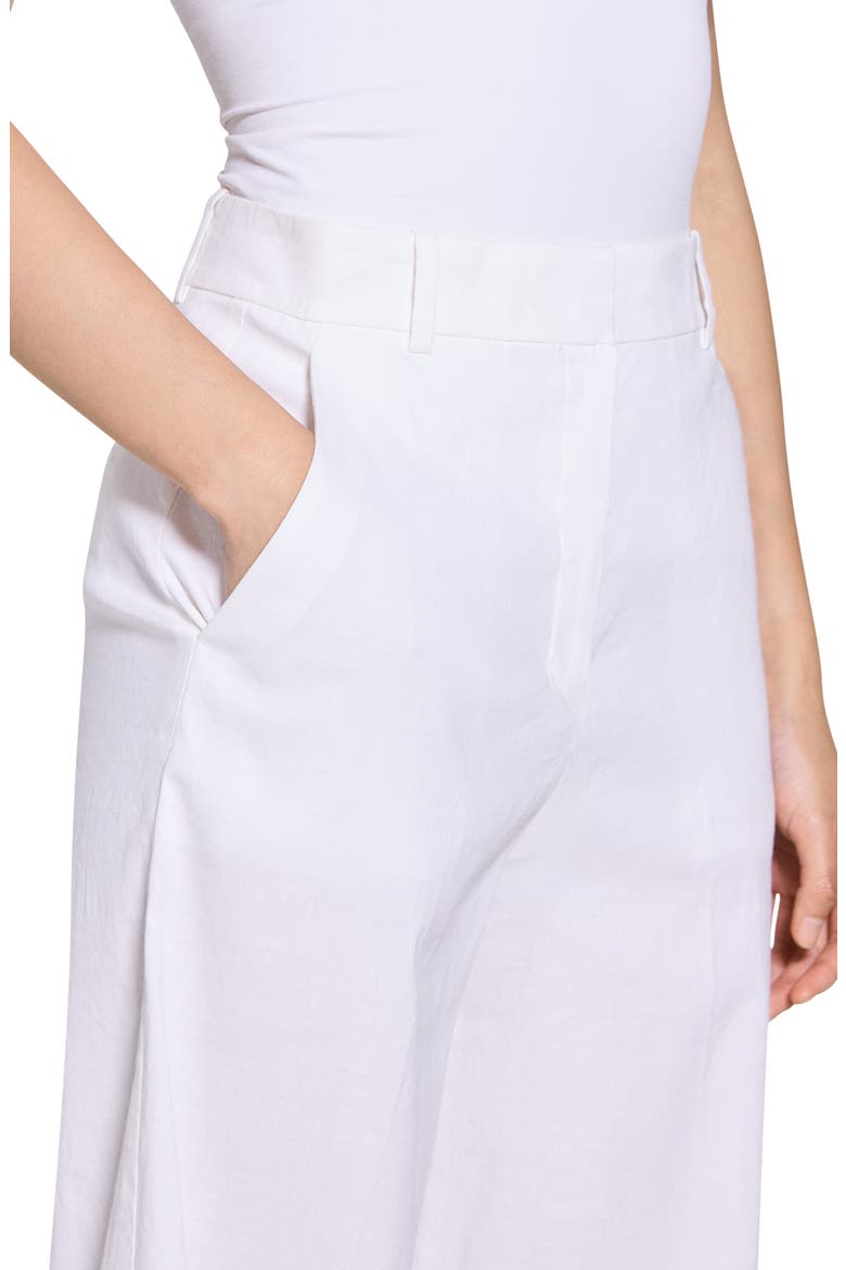 Linen Blend Wide Leg Pants, Alternate, color, WHITE