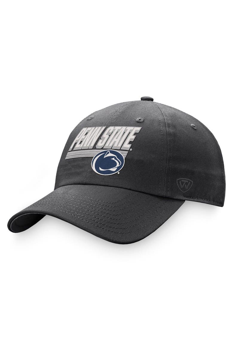 Men's Top of the World Charcoal Penn State Nittany Lions Slice Adjustable Hat, Main, color, Charcoal