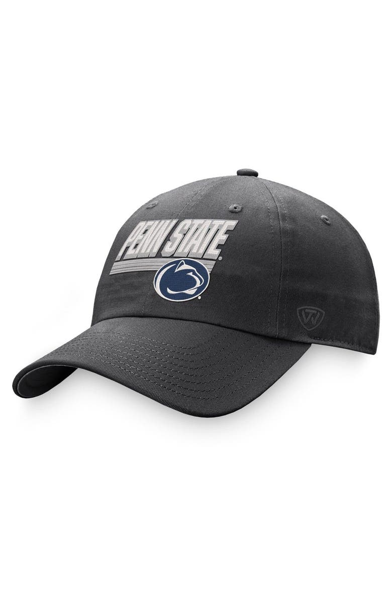 TOP OF THE WORLD Men's Top of the World Charcoal Penn State Nittany Lions Slice Adjustable Hat, Main, color, 