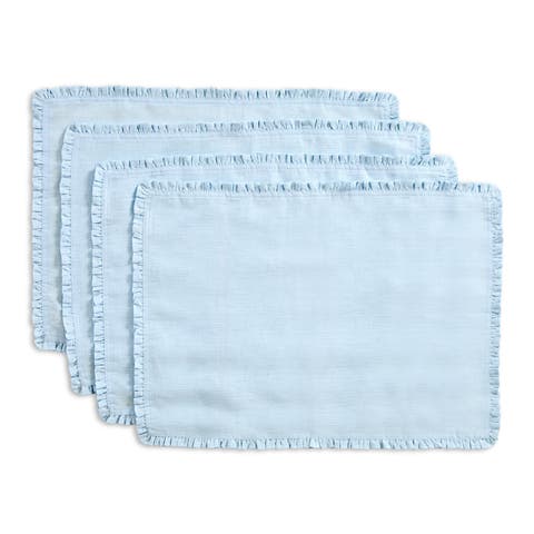 Linen Placemats - Juliette Ruffle, 14" x 19" Inch