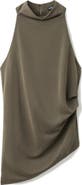 MANGO Asymmetric Ruched Top