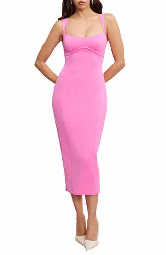 Good American Sculpting Sweetheart Midi Dress