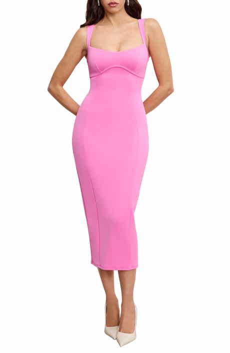 Good American Sculpting Sweetheart Midi Dress