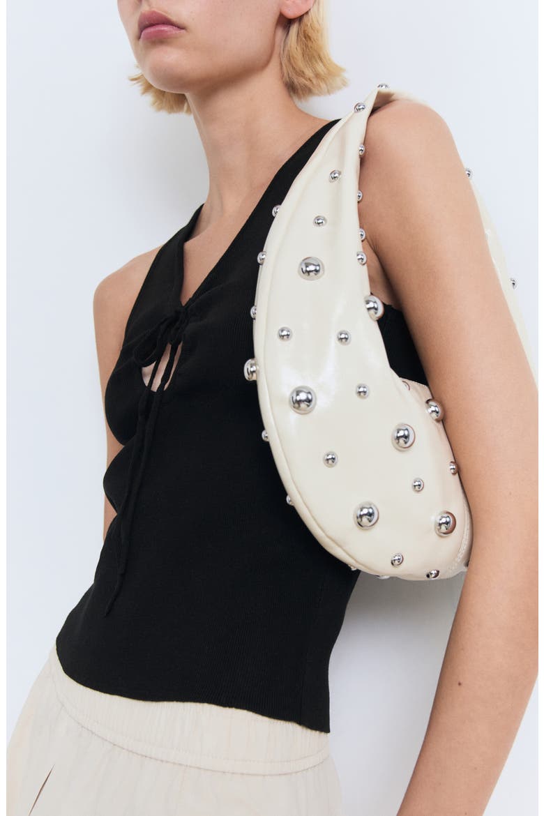 Bow Sleeveless Knit Top, Alternate, color, BLACK