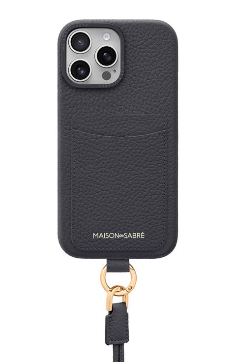 The Sling Phone Case iPhone 16 - Black Caviar (Hello Kitty