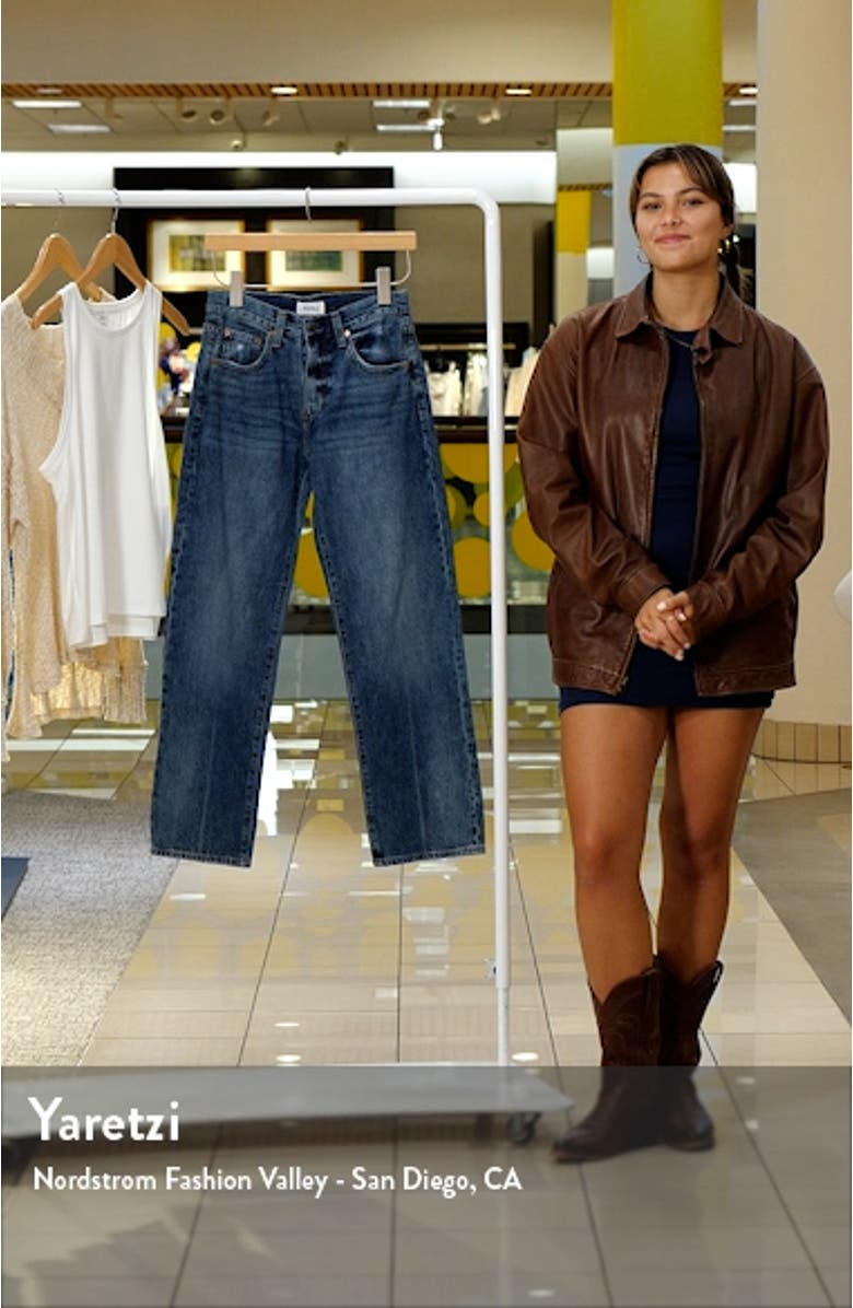 Lexi Distressed Ankle Wide Leg Jeans