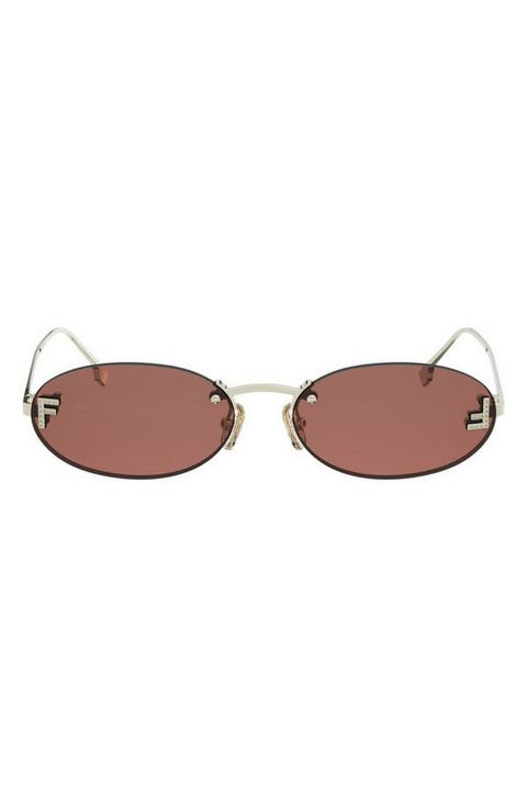 'Fendi First 54mm Oval Sunglasses