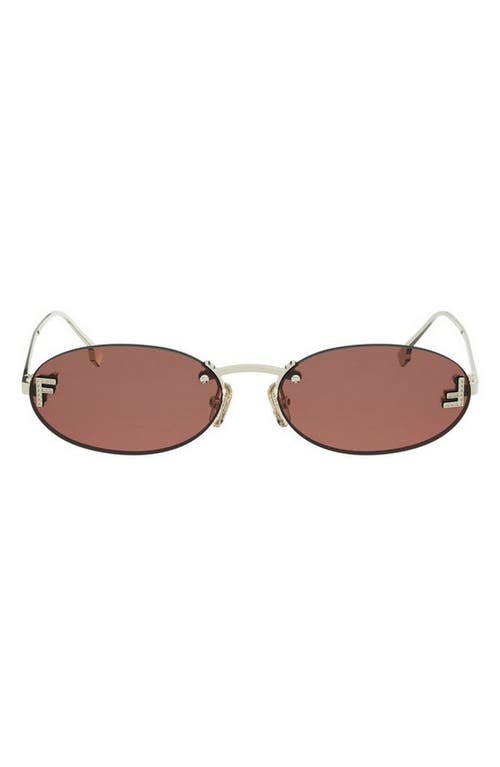 Fendi ' First 54mm Oval Sunglasses In Brown