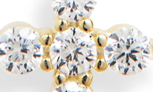 Argento Vivo Cubic Zirconia Cross Pendant Layered Necklace In Gold