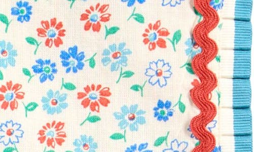 Mini Boden Kids' Gladys Floral Pinafore Dress In Vanilla White Vintage Daisy