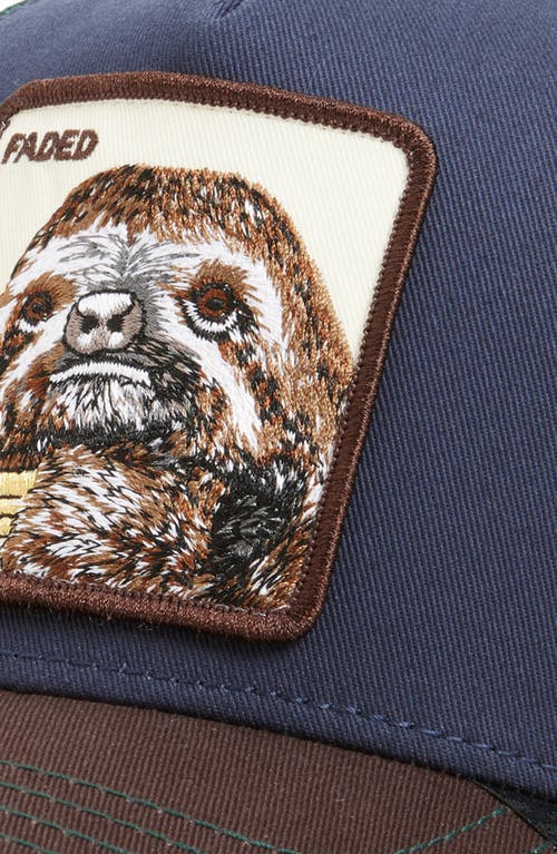 Goorin Bros . Sloth Colorblock Trucker Hat In Blue