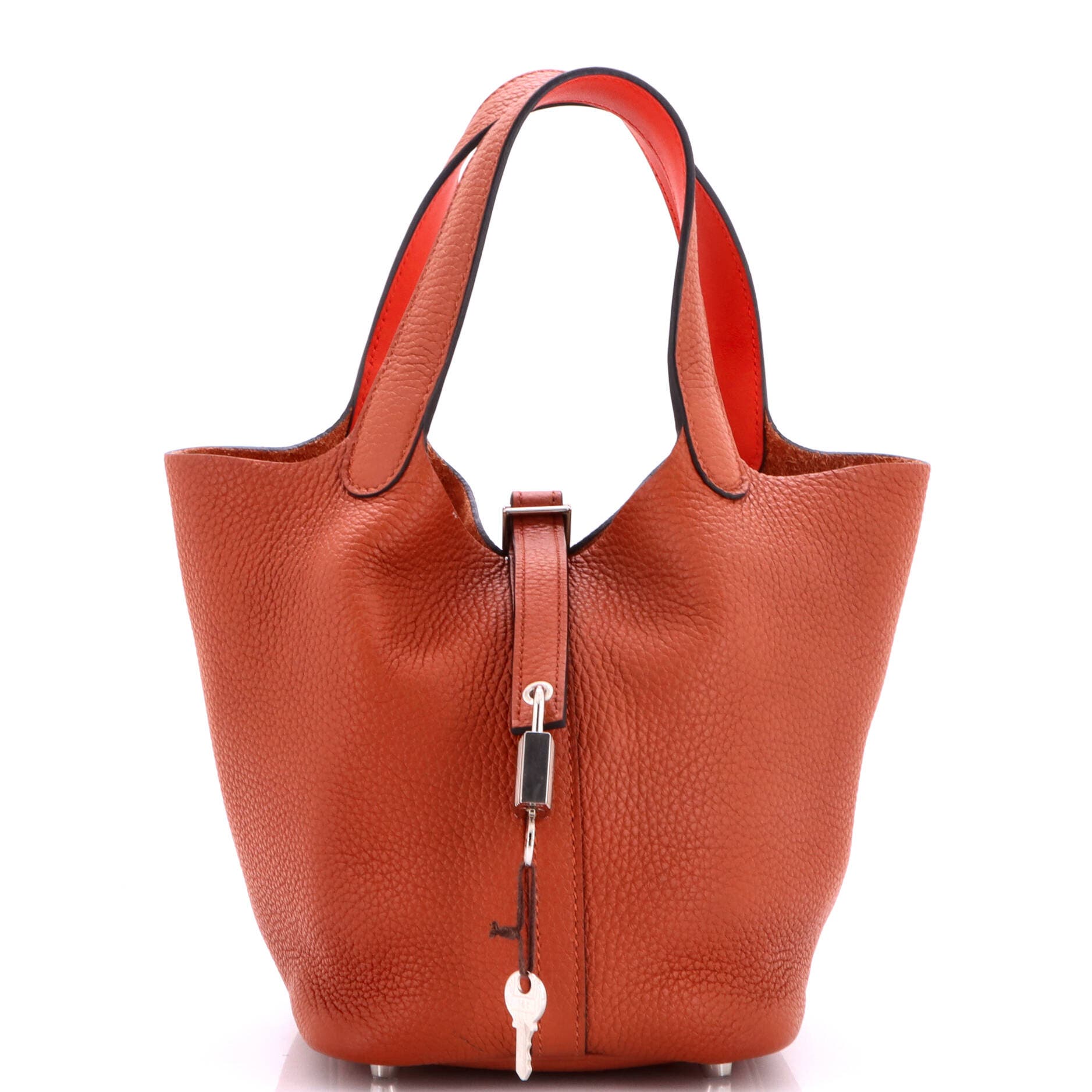 Eclat Picotin Lock Bag Clemence PM, Main, color, Brown