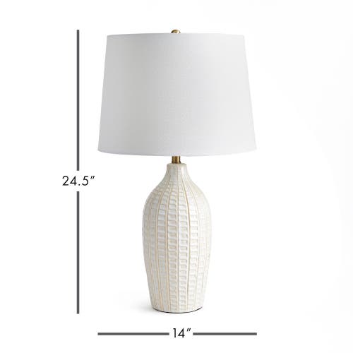 Napa Home & Garden Nadia 100w White Modern Premium Ceramic Lamp W/ Fabric Shade In White
