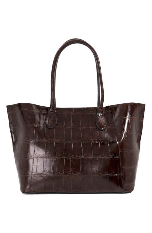 Dune London Dexterities Faux Leather Tote Bag In Brown