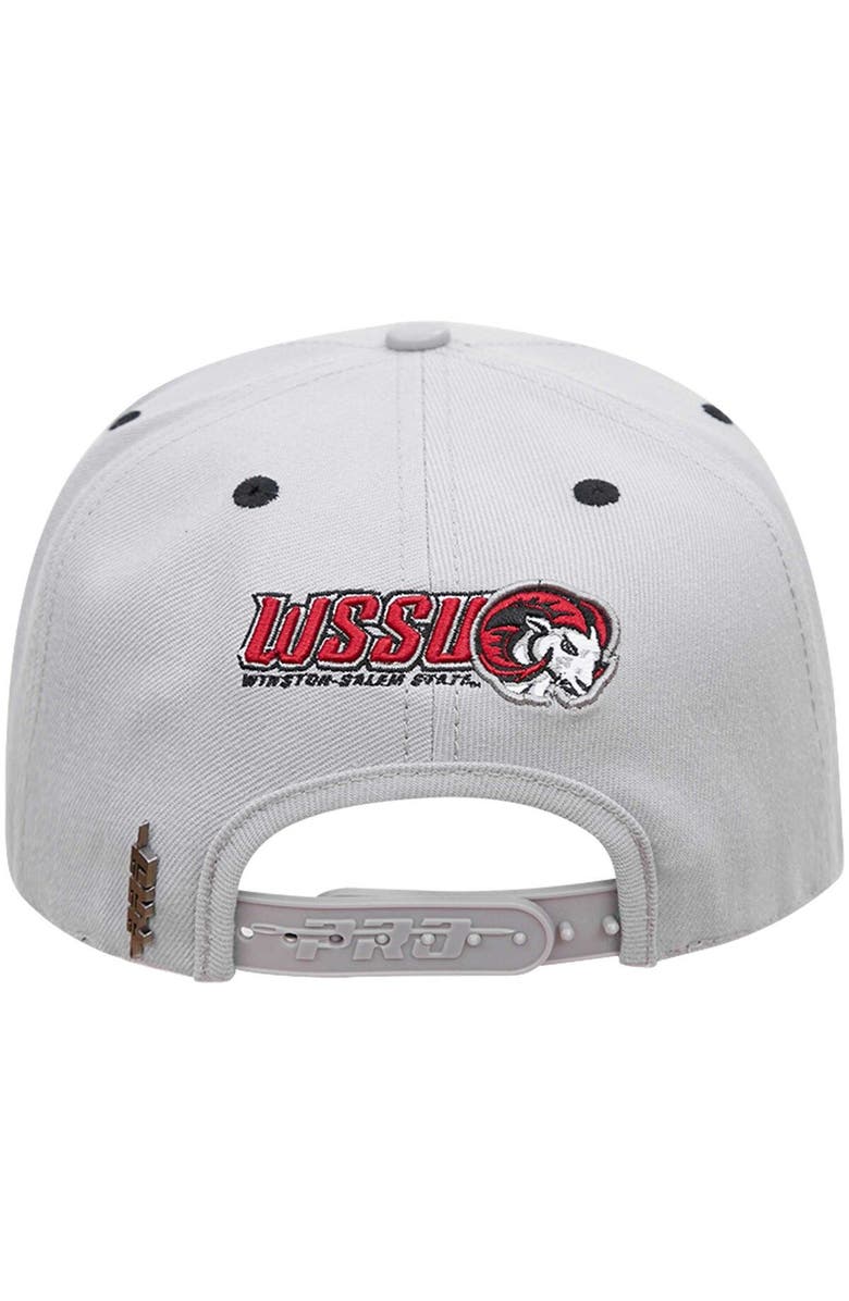 PRO STANDARD Men's Pro Standard Gray Winston Salem Rams Evergreen Mascot Snapback Hat, Alternate, color, Gray