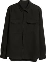 Rick Owens Wool Button-Up Shirt