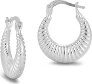 GLAZE JEWELRY Ribbed Hoop Earrings