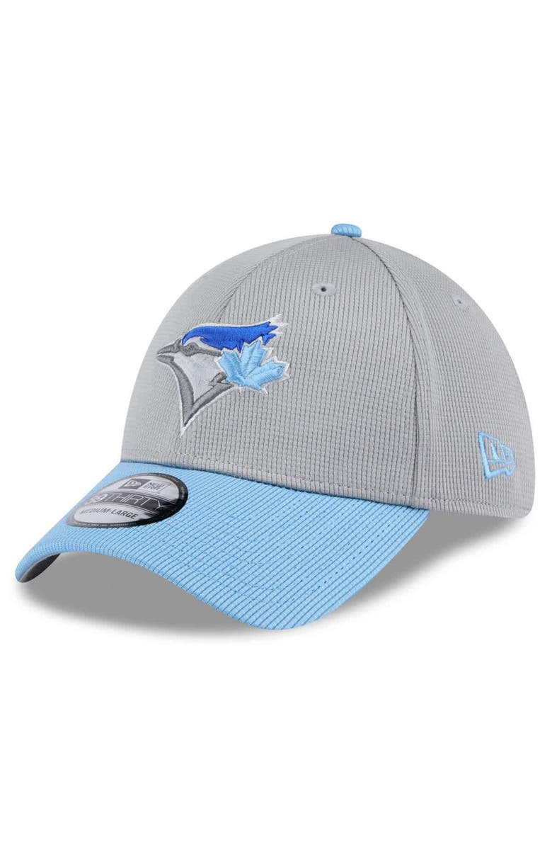 New Era Men's New Era  Gray/Powder Blue Toronto Blue Jays 2025 Batting Practice 39THIRTY Flex Hat, Main, color, 