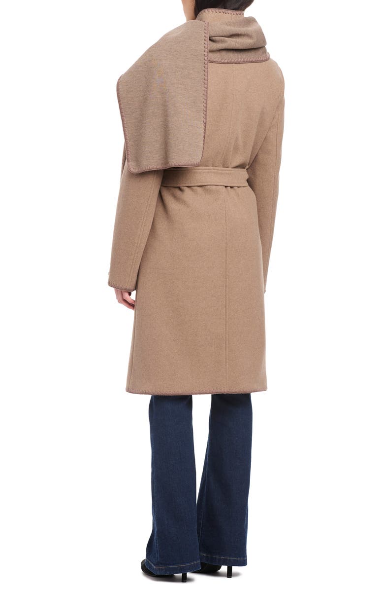 Sanctuary Whipstitched Soft Touch Coat, Alternate, color, Hazelnut Melange