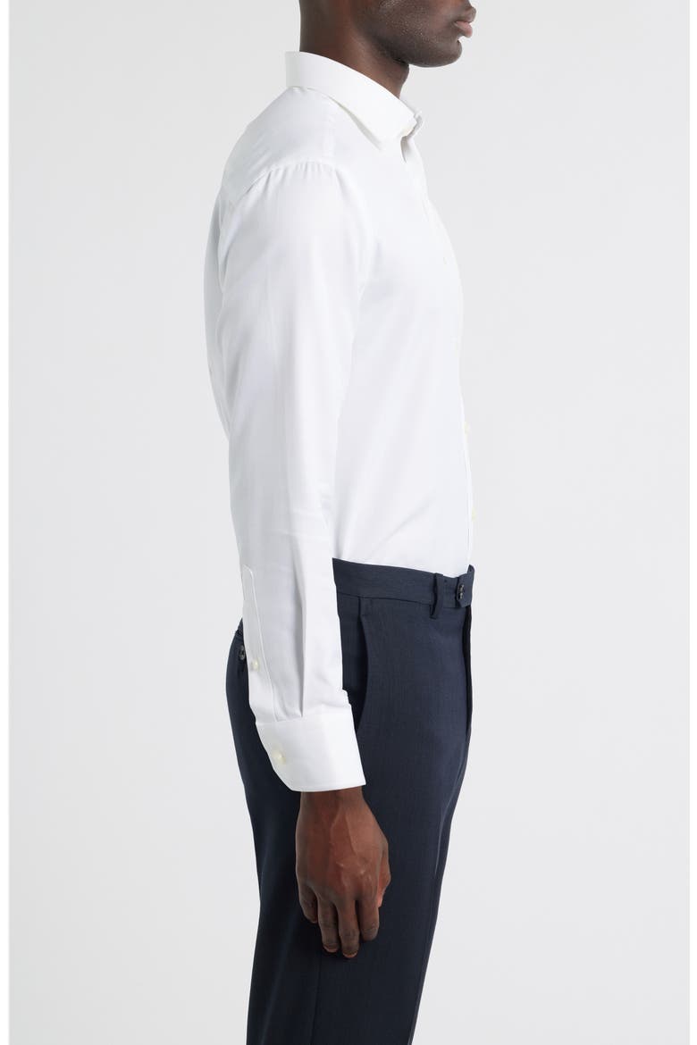 Roger Cotton Dress Shirt, Alternate, color, WHITE