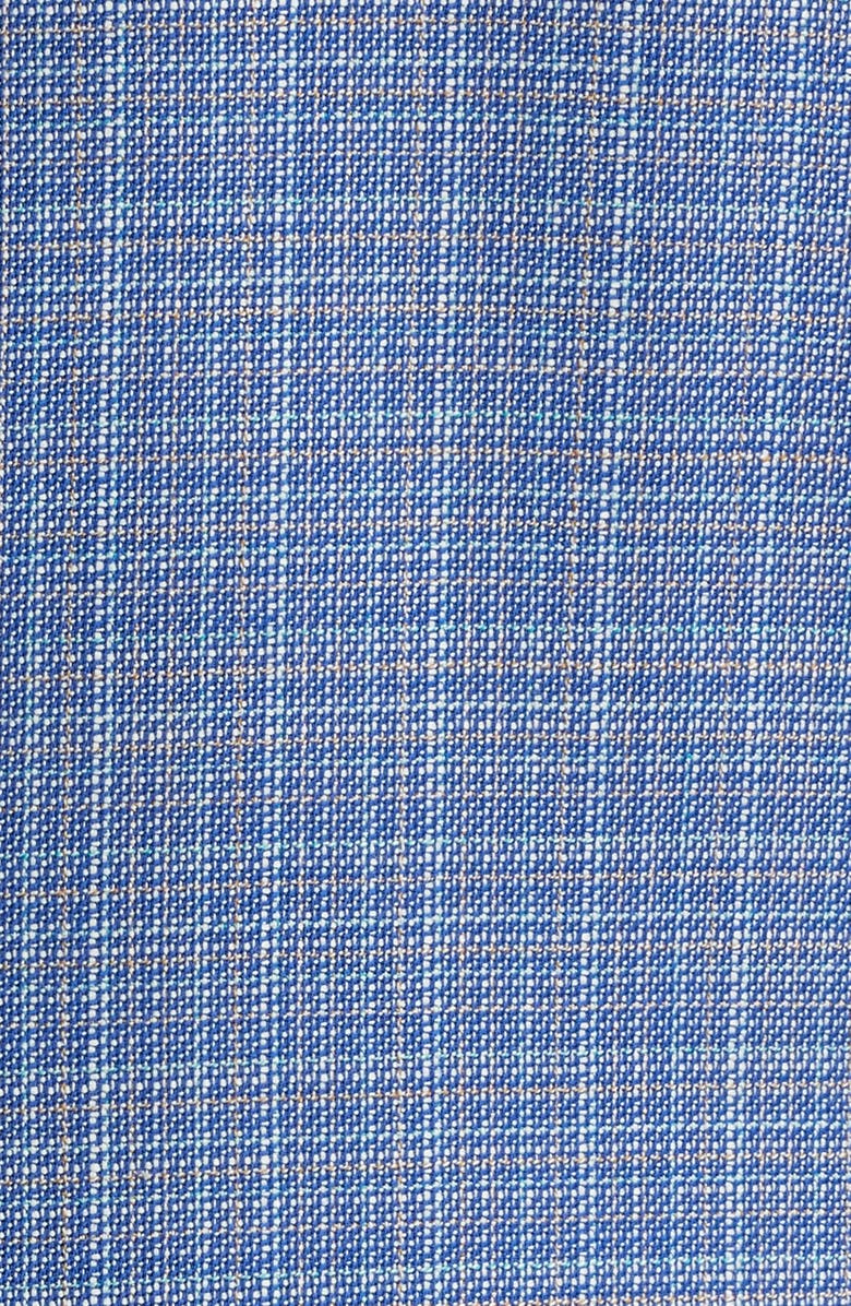 Emporio Armani Blue Microcheck Wool Sport Coat, Alternate, color, Solid Medium Blue