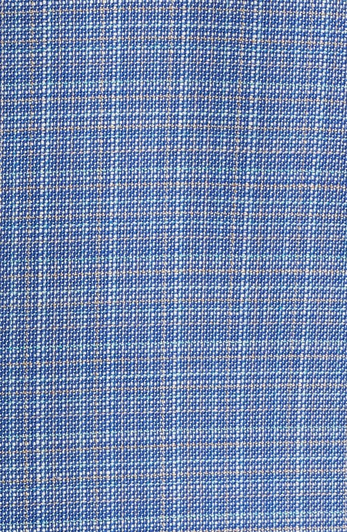 Emporio Armani Blue Microcheck Wool Sport Coat In Blue