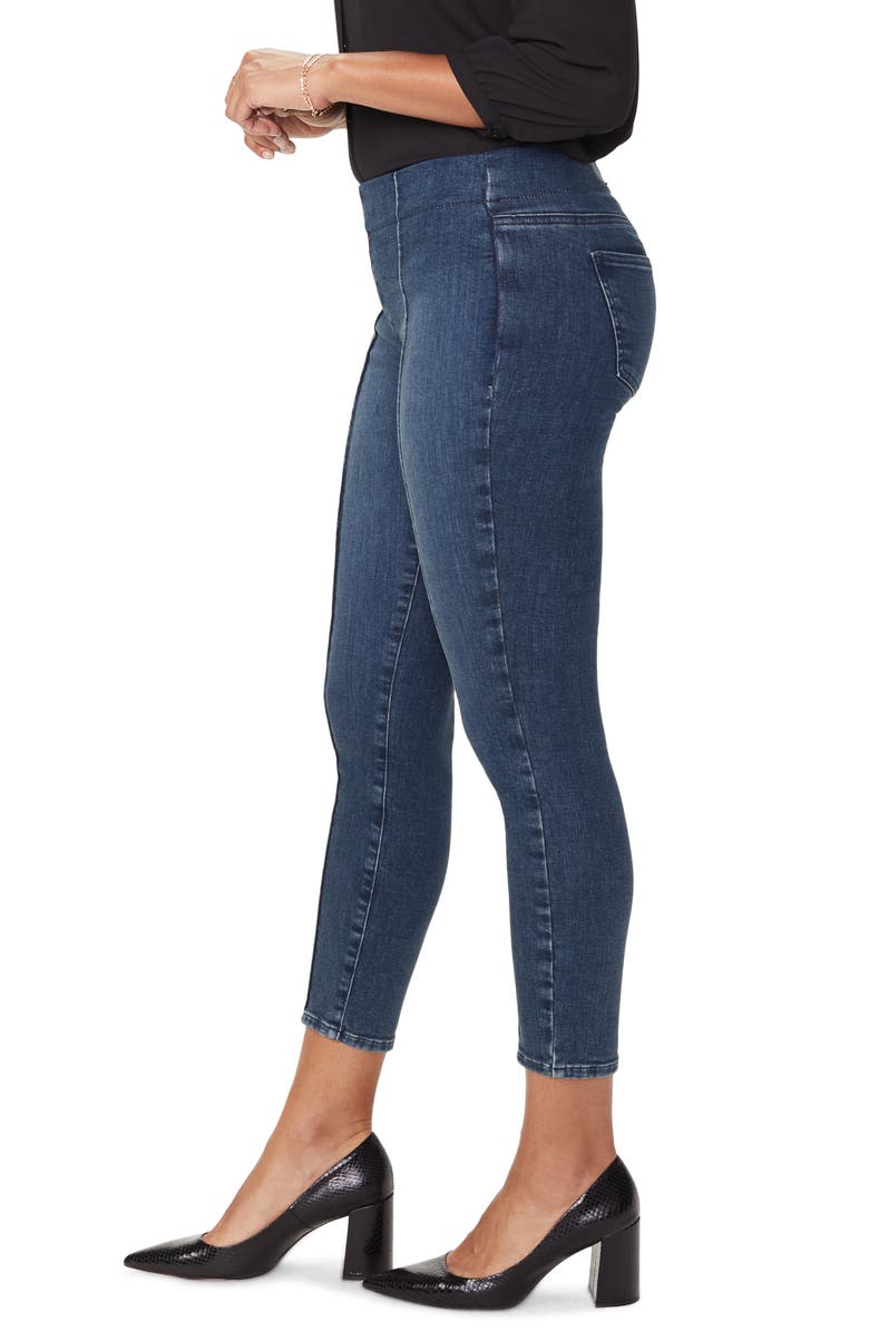 NYDJ Pintucked Pull-On Stretch Ankle Skinny Jeans, Alternate, color,