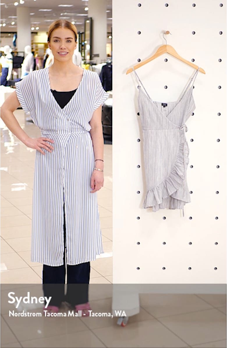 Clementine Ruffle Trim Wrap Minidress, sales video thumbnail