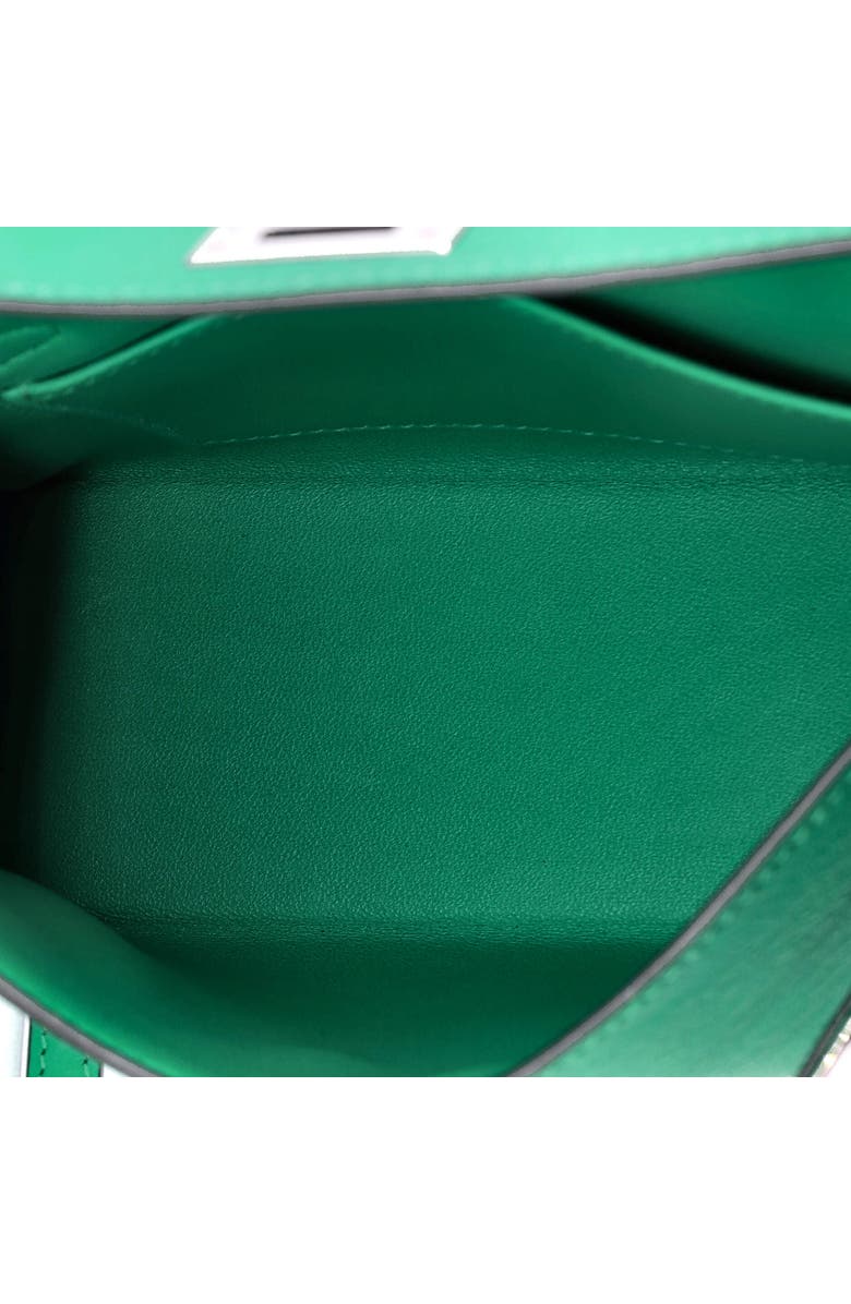 Pre-Owned Hermes Kelly Mini II Bag Green Chevre Mysore with Palladium Hardware 20, Alternate, color, Menthe