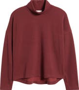 Caslon® Drop Shoulder Turtleneck Sweatshirt