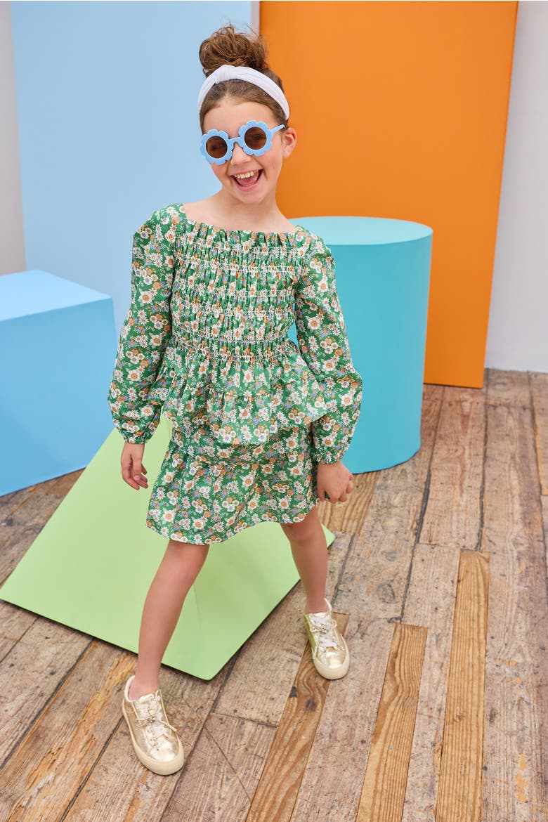 Kids' Long Sleeved India Top, Alternate, color, Greenwich Garden Green
