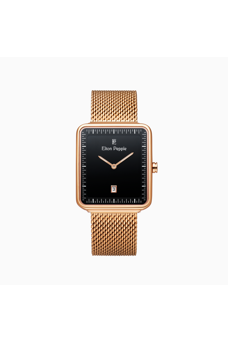 Men's Modern North, 38mm, Main, color, Black/rose gold