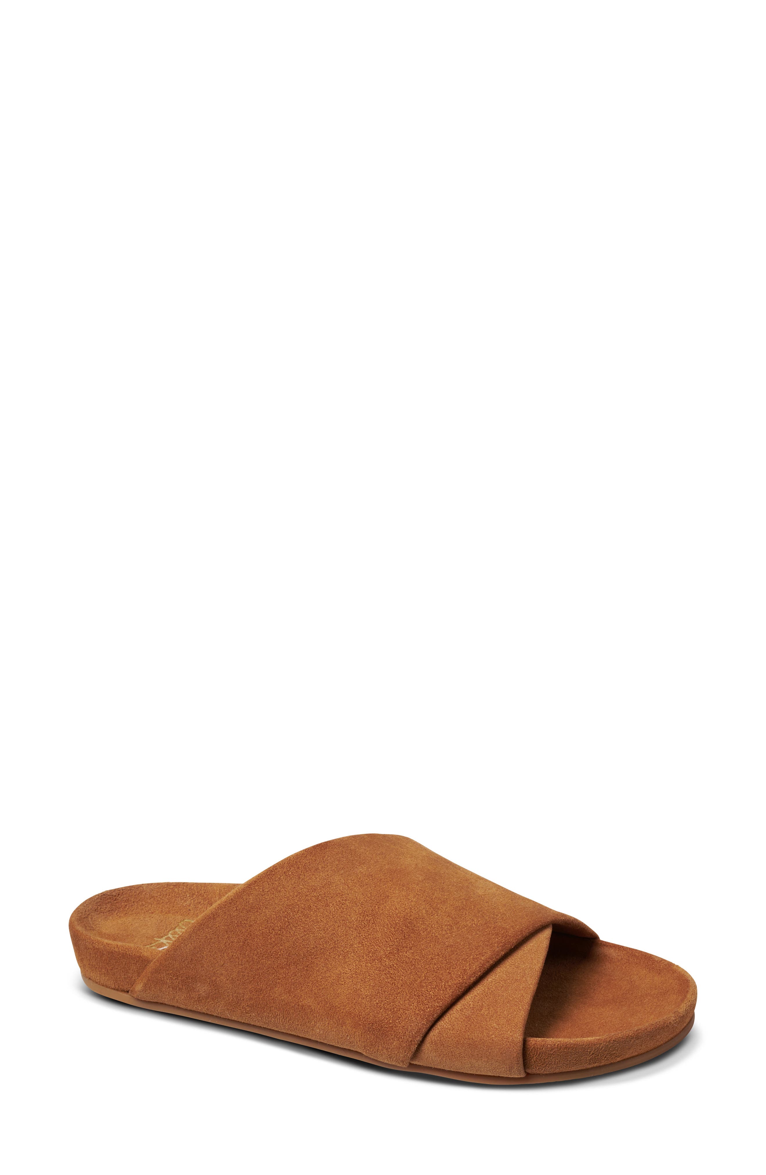 Beek Kea Slide Sandal, Main, color, Caramel