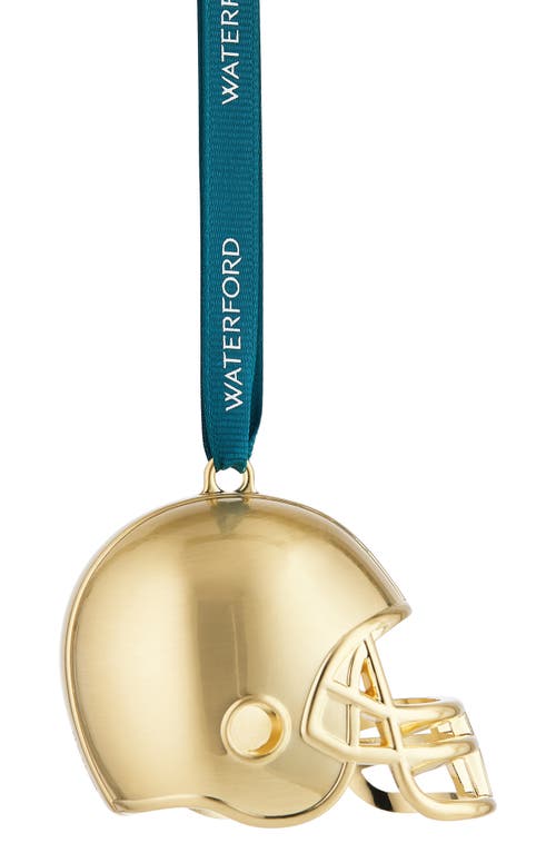 Waterford Footballl Helmet Ornament In Gold