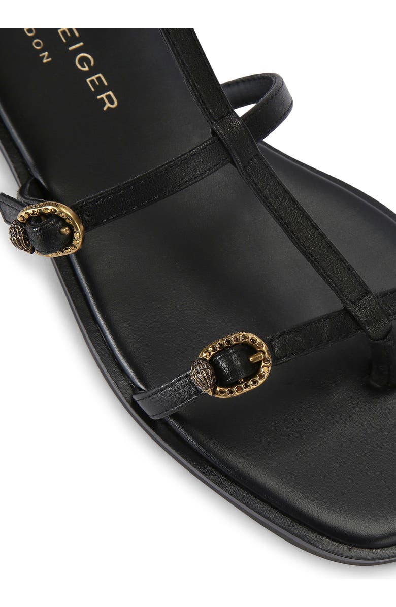 Kurt Geiger London Regent Buckle Embellished Gladiator Sandal, Alternate, color,