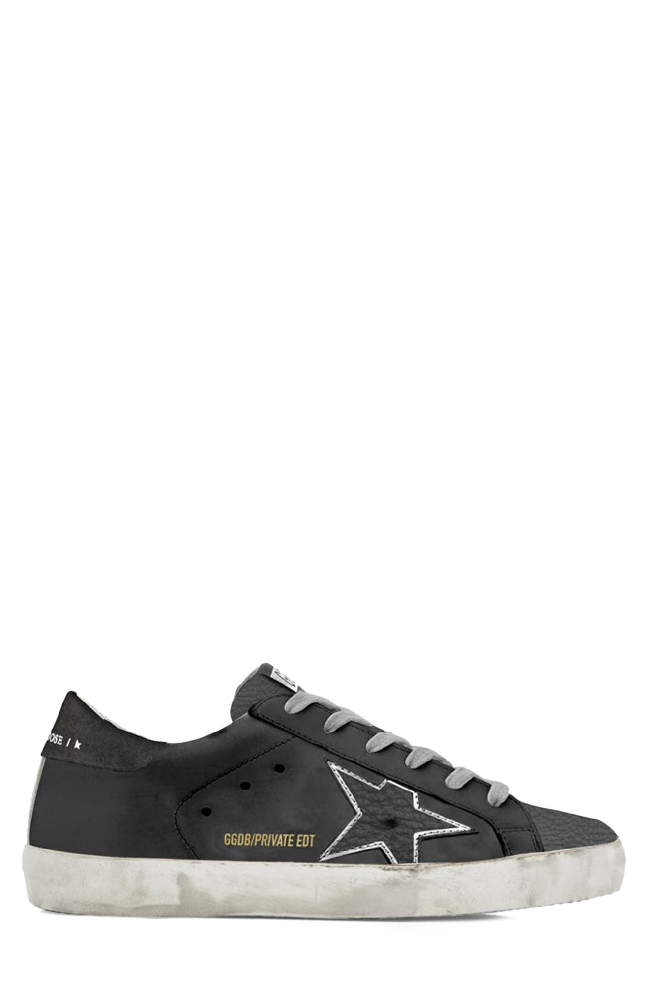 Super Star Sneaker (Nordstrom Exclusive), Main, color, BLACK LEATHER
