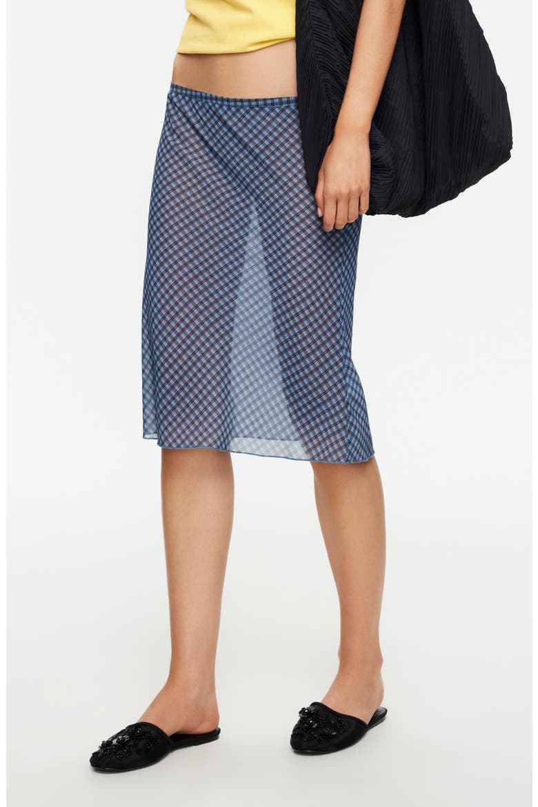 Shoreline Sheer Check Skirt, Alternate, color, SMOKE CHECK