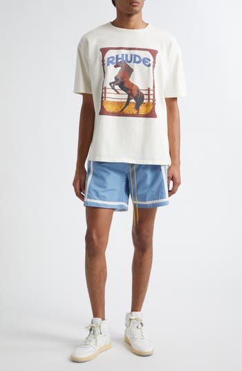 RHUDE♡ オフホワイト 'Rhude' Cadre Tシャツ RHUDE Cadre T-shirt | Neutrals | FARFETCH