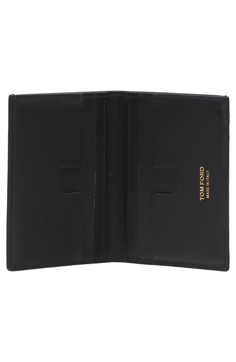 TOM FORD T-Line Alligator Embossed Leather Bifold Card Holder, Alternate, color,