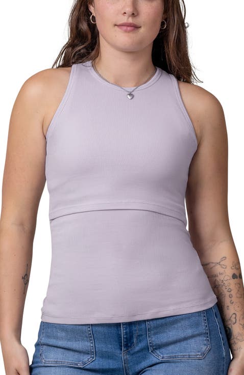 Ribbed Racerback Nursing Tank