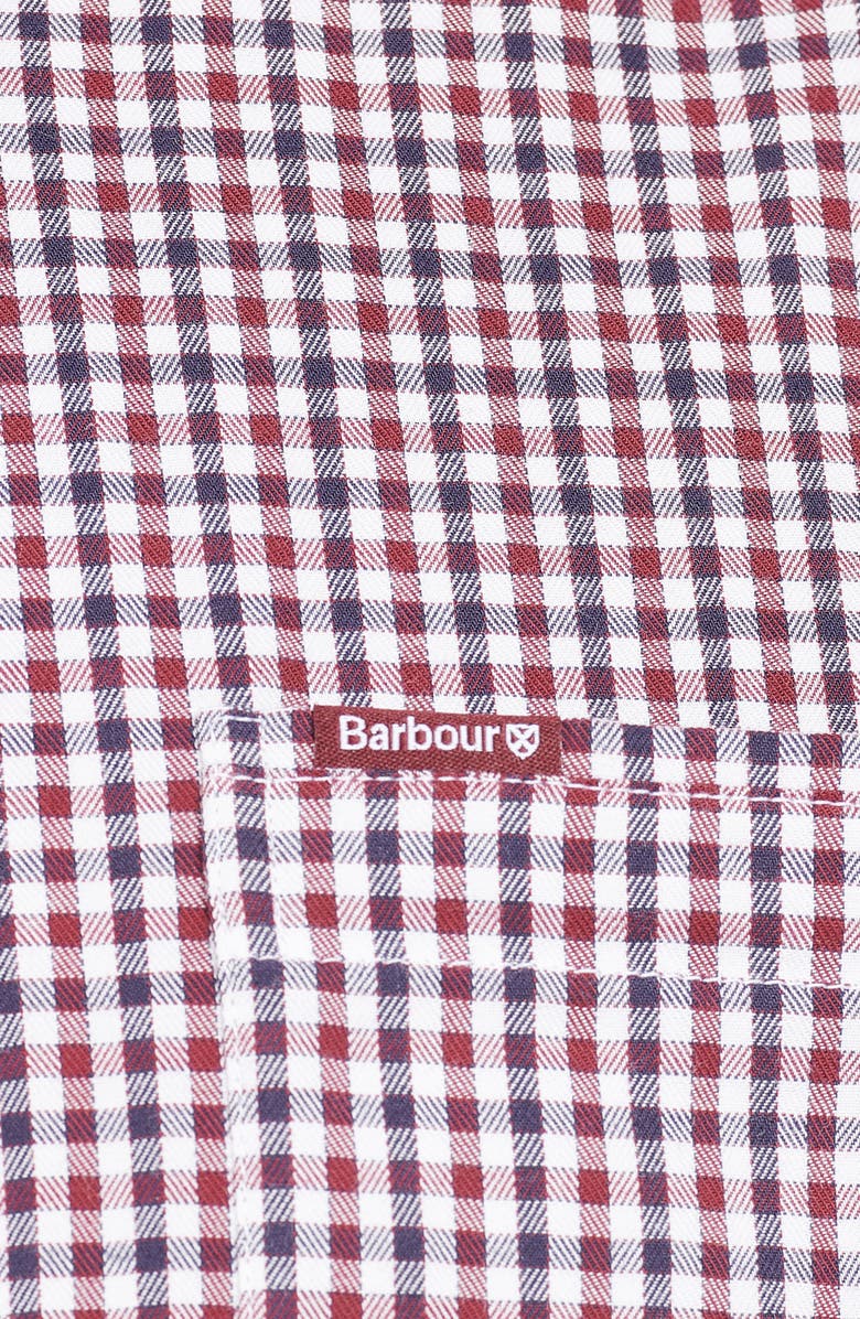 Barbour Padshaw Check Button-Down Shirt, Alternate, color, Rich Red