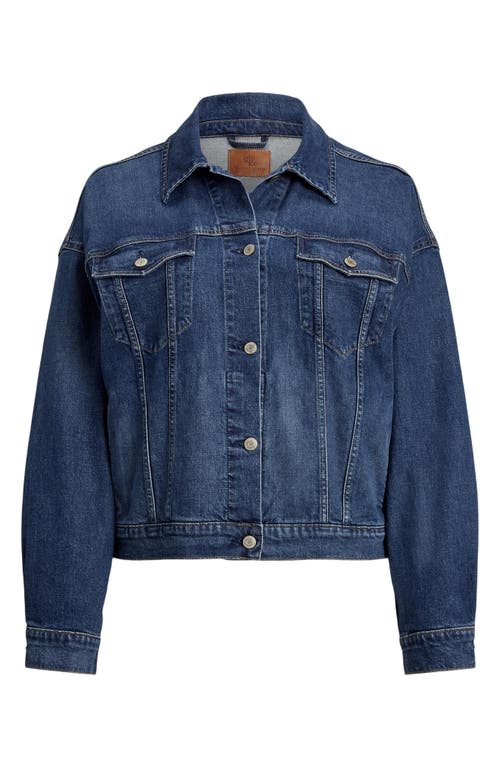 Ralph Lauren Lauren Macmey Denim Trucker Jacket In Blue
