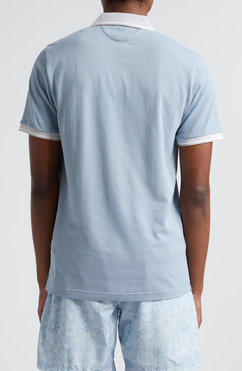 Eleventy Tipped Piqué Cotton Polo, Alternate, color, 