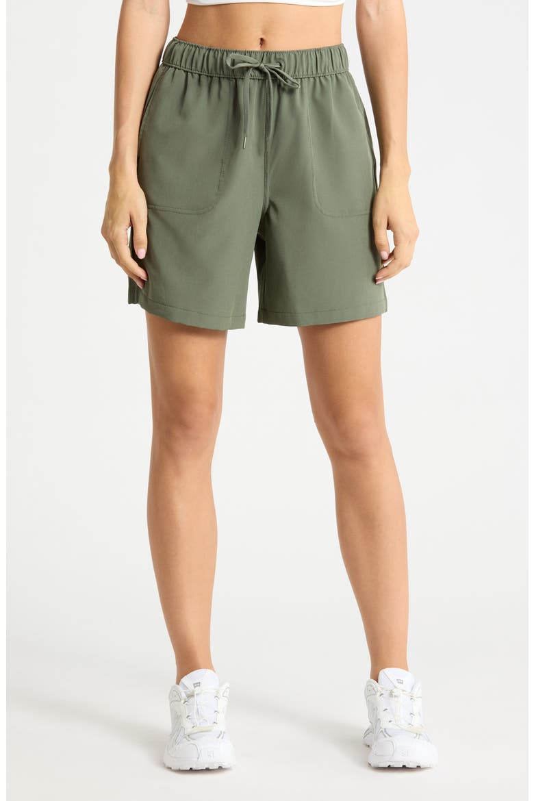 Citylite Hailey Woven Hiking Shorts, Main, color, THYME