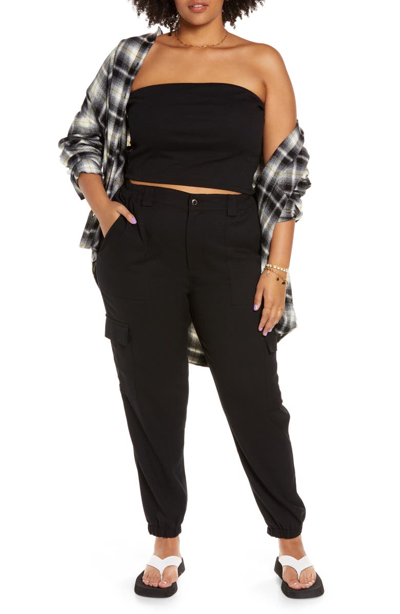 BP. Ribbed Organic Cotton Blend Tube Top, Alternate, color,