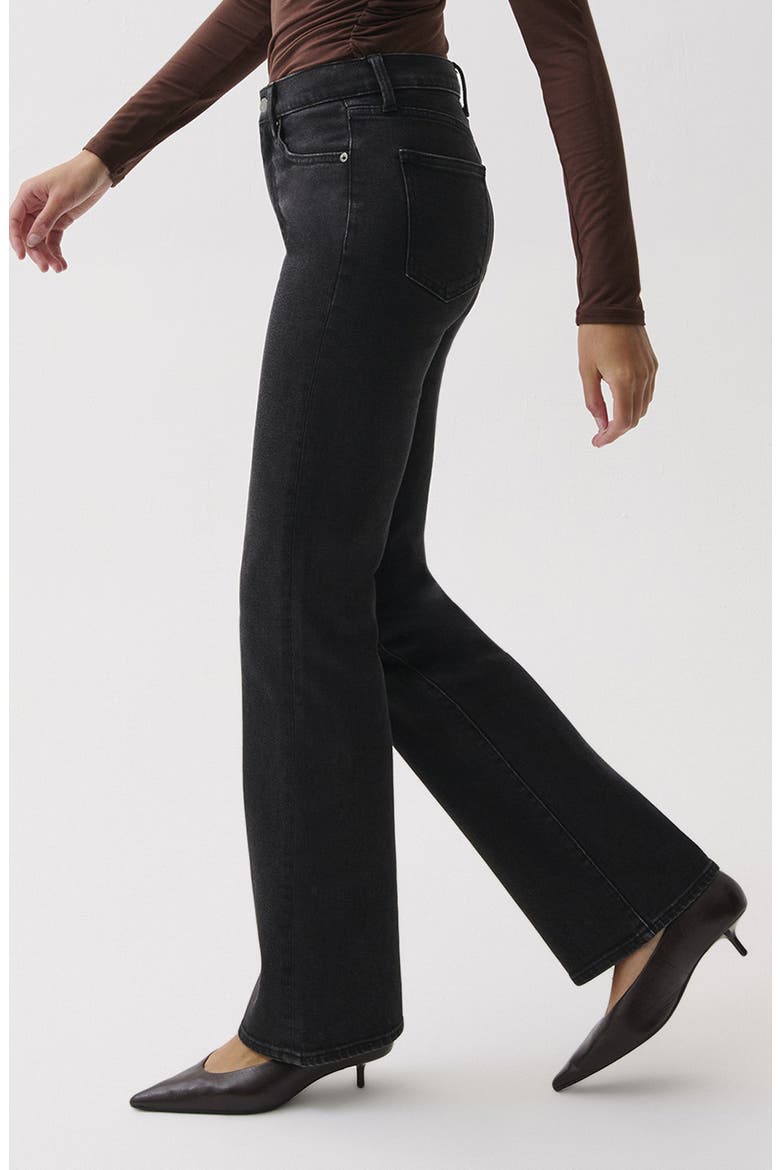 Evie High Waist Petite Bootcut Jeans, Alternate, color, JETSET