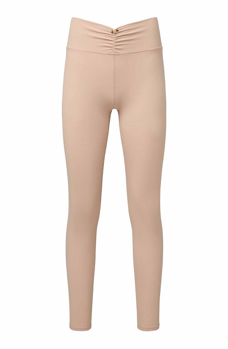 WeWoreWhat Ruched V-legging, Main, color, Ballet Slipper