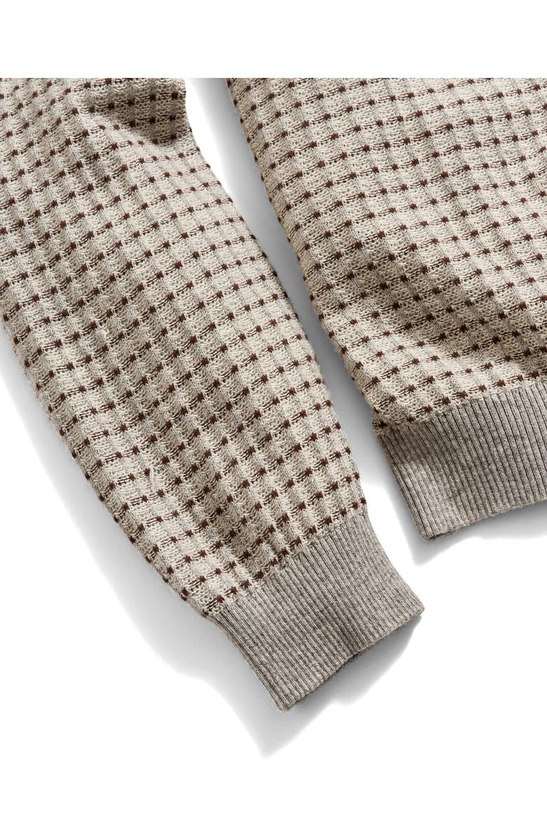 Billy Reid Grid Texture Jacquard Sweater, Alternate, color, Ivory Multi