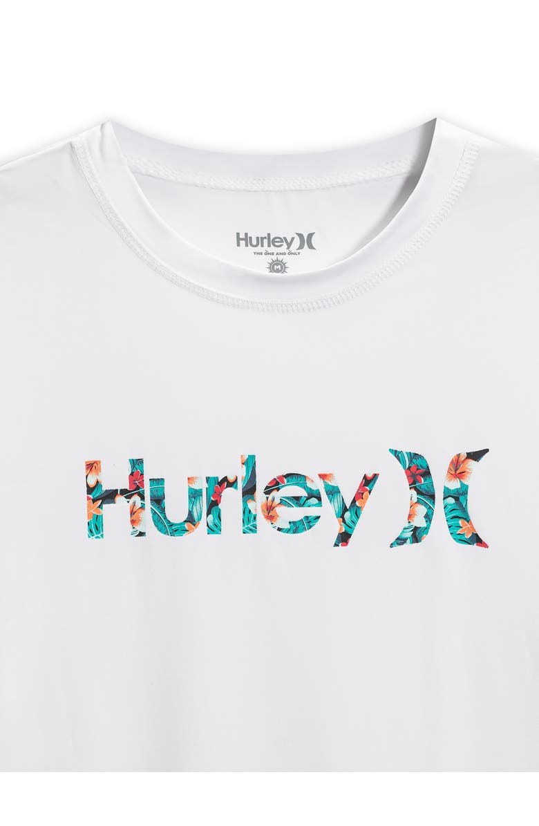 Hurley Cabana Floral Long Sleeve Sun Shirt, Alternate, color, White Traditional